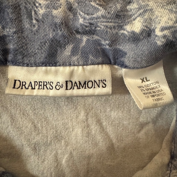 Draper’s & Damon’s Blue Floral Button-Up Jacket – Size W XL - Picture 4 of 4